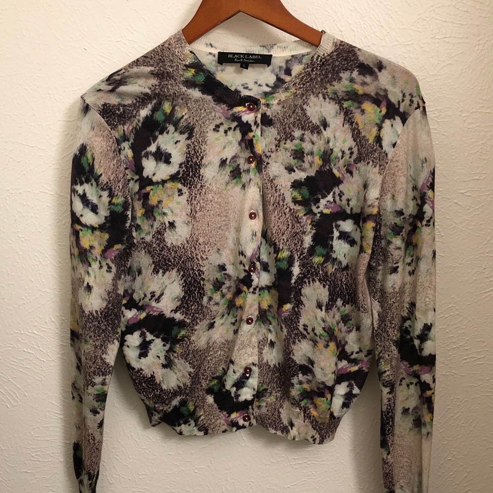 Paul Smith Black Label Multicolor Knit Cardigan light weight cotton